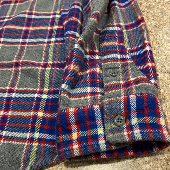 L. L. Bean Signature Organic Cotton Flannel Button Up Shirt Slim Fit XXL 507625 - Picture 11 of 14
